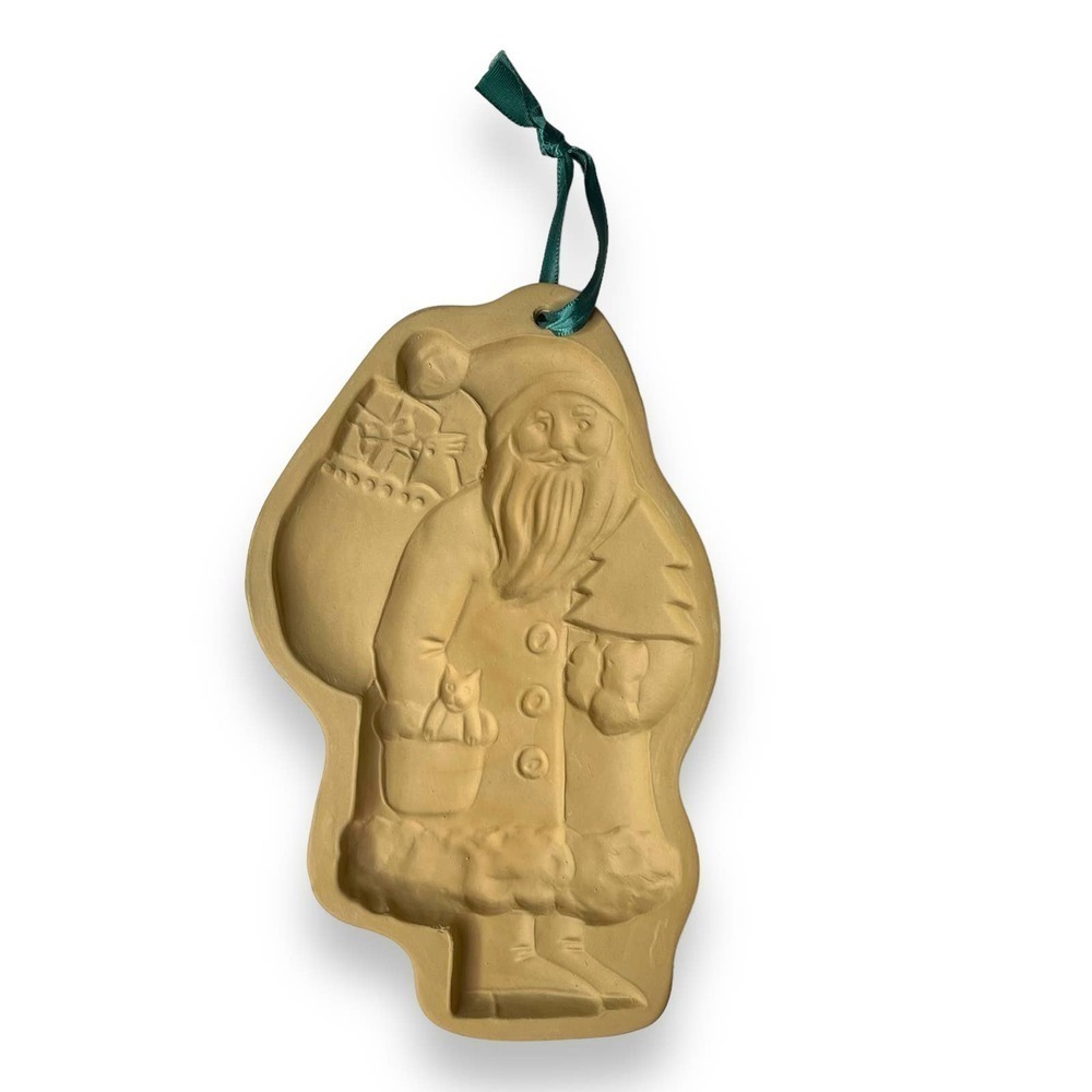 Vintage Brown Bag Cookie Art 1983 Santa Craft Cookie Mold Collectible